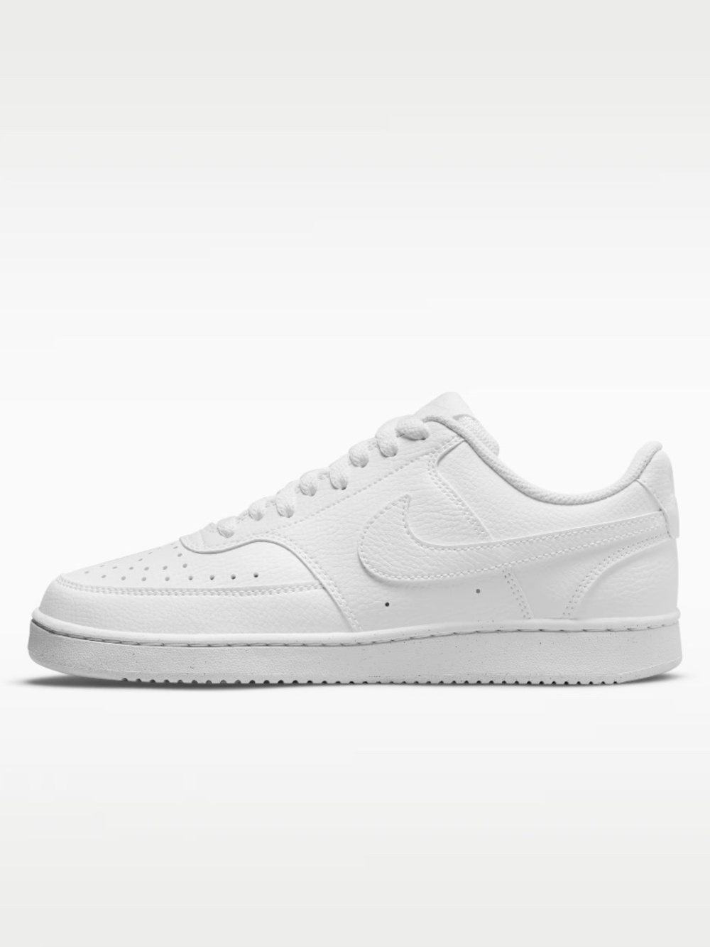 Nike - Court Vision Low Triple White Leather - W's 7.5